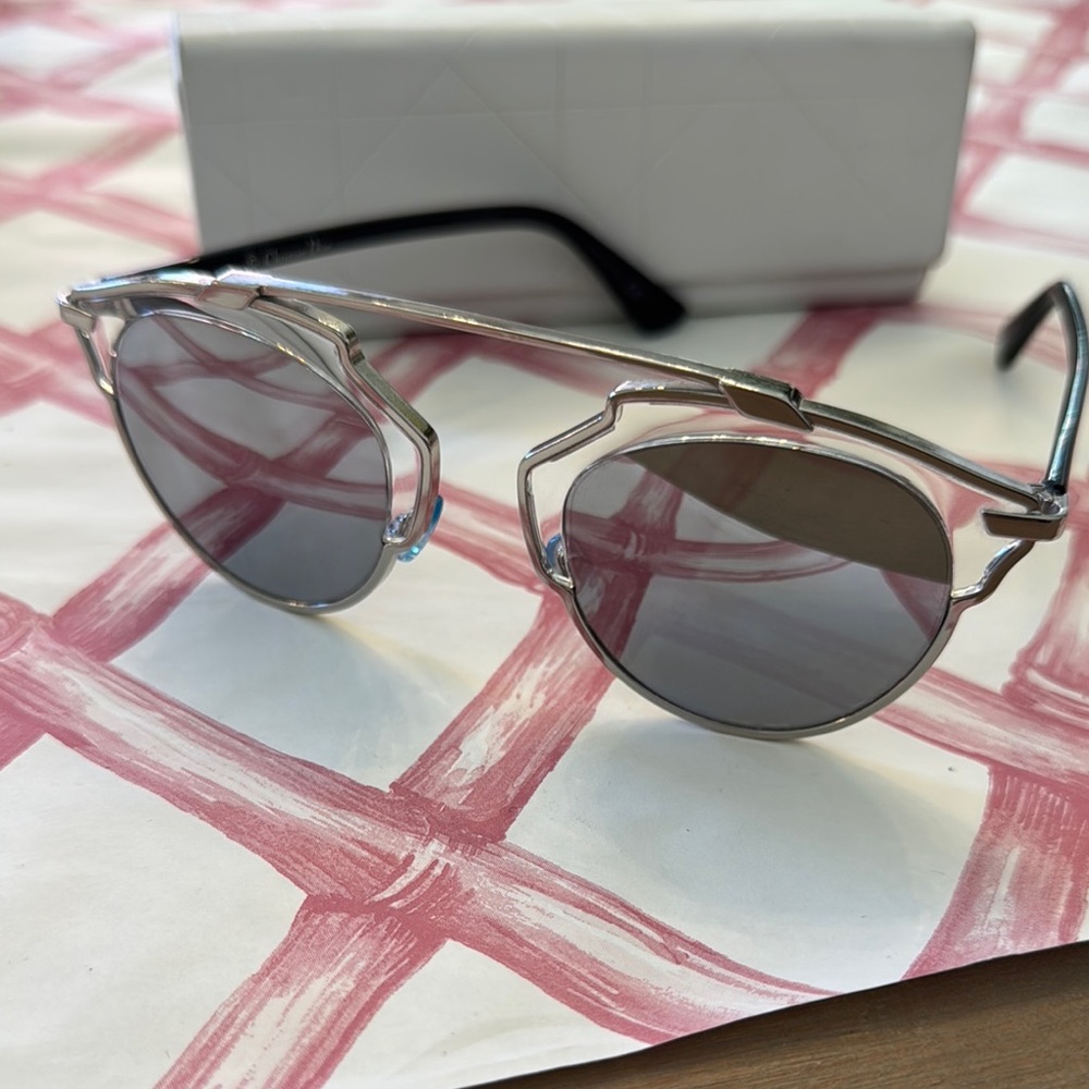Dior “So Real” Metallic Silver Sunglasses - Picture 5 of 5